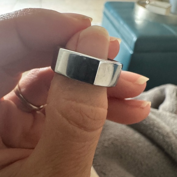 Oura Silver Jewelry Ring Modern Minimalist Design - Picture 3 of 8